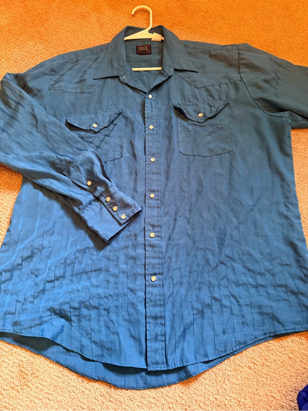 Vintage Teal Rock Creek Ranch Western shirt with Pearl Snaps size XL